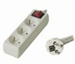 Predlžovací prívod 230V, 3m, 3 zásuvky + vypínač