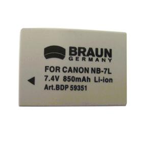 Braun akumulátor CANON NB-7L, 850mAh