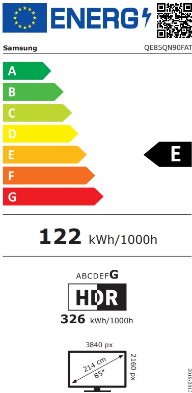 Samsung 85" NEO QLED QE85QN90F 