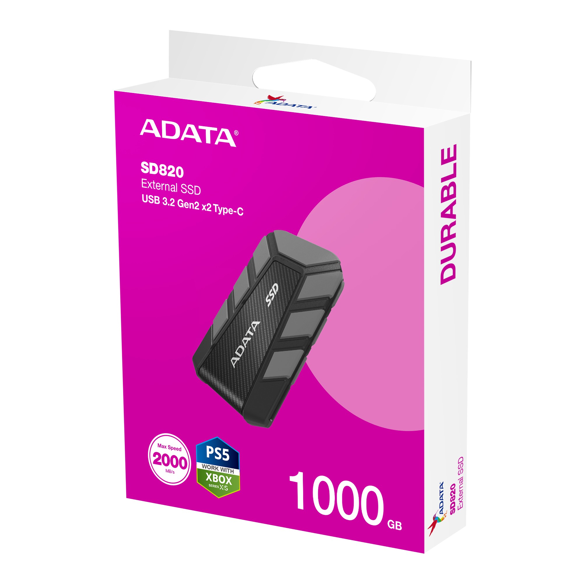 ADATA SD820/ 1TB/ SSD/ Externý/ Sivá/ 5R 