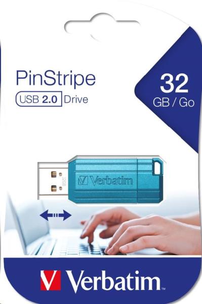 VERBATIM 32GB Store &quot;n&quot; Go PinStripe Flash disk, karibská modrá6