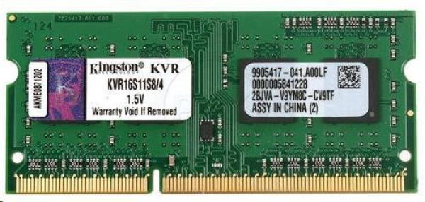 SODIMM DDR3 4GB 1600MHz CL11 SR X8,  KINGSTON ValueRAM