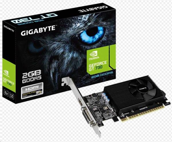 GIGABYTE VGA NVIDIA GeForce GT 730,  2GB DDR5,  1xHDMI,  1xDVI-D