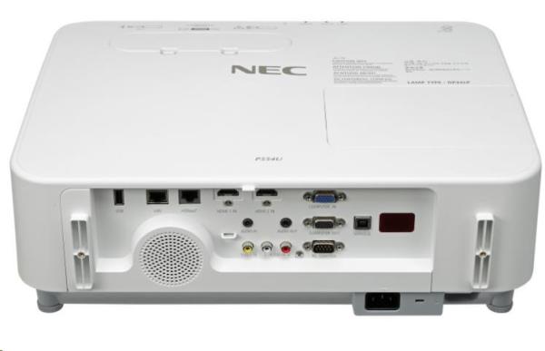 SHARP/ NEC projektor P554U,  1920x1200,  5300ANSI,  20000:1,  HDMI,  D-sub,  RCA,  RJ45,  REPRO 20W7