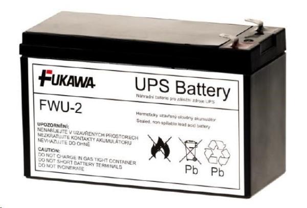 Batéria - FUKAWA FWU-2 náhradná batéria pre RBC2 (12V/7,2Ah, Faston 250), životnosť 5 rokov