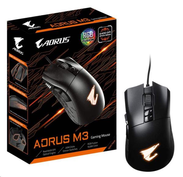 Myš GIGABYTE Mouse AORUS M3,  USB,  optická,  až 6400 DPI2