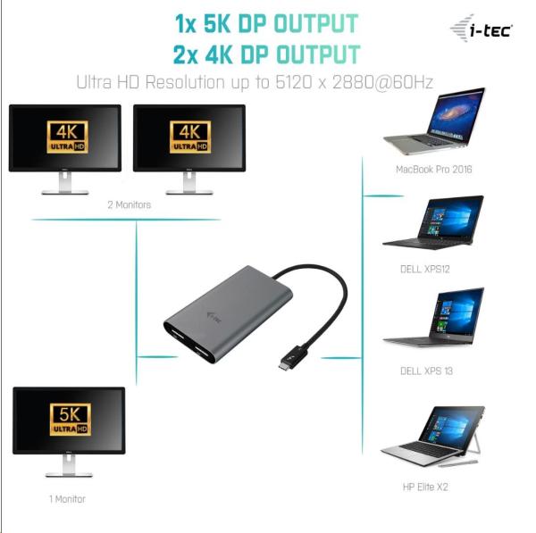 iTec THUNDERBOLT 3 Dual DP Adapter/60Hz0