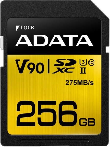 Karta ADATA SDXC 256GB Premier One UHS-II U3 Class 10 (R:275 W:155 MB s)