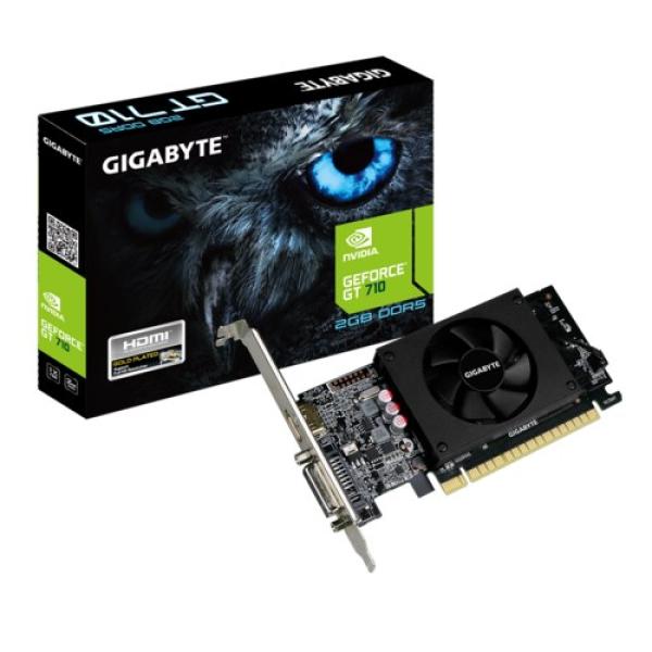 GIGABYTE VGA NVIDIA GeForce GT 710 2G,  2G DDR5,  1xHDMI,  1xDVI-I