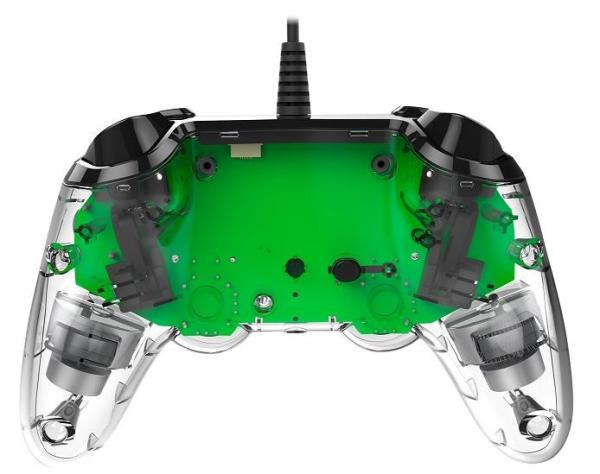 Nacon Wired Compact Controller - ovladač pro PlayStation 4 - průhledný zelený3