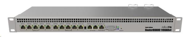 MikroTik RouterBOARD RB1100AHx4 (RB1100x4),  1.4 GHz štvorjadrový procesor,  1 GB RAM,  13x LAN,  vrátane. Licencia L6