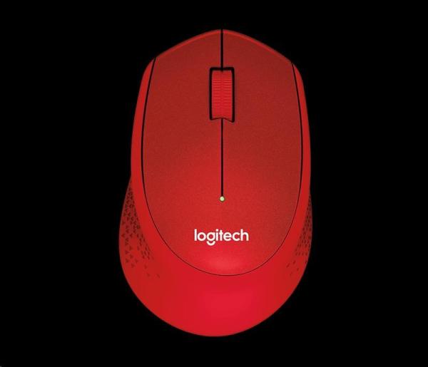 Bezdrôtová myš Logitech M330 Silent Plus, červená