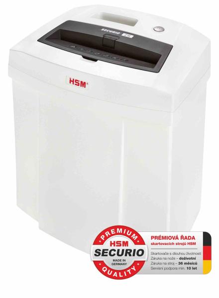 Skartovač HSM Securio C14 (rez: pozdĺžny 3.9 mm | Vstup: 225 mm | DIN: P-2 (2) | papier,  sponky,  plast. karty )