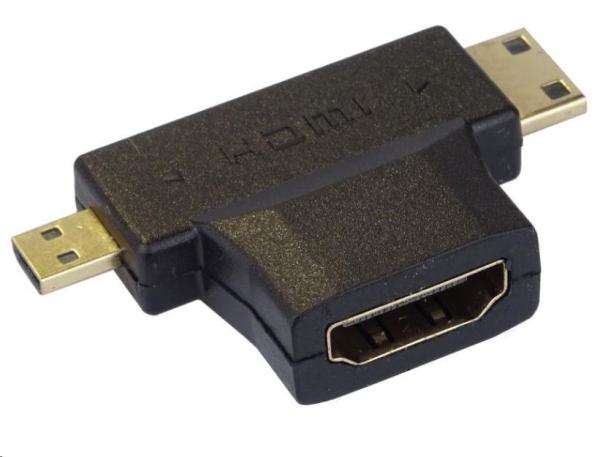 Adaptér PremiumCord HDMI na mini HDMI typu C a micro HDMI typu D