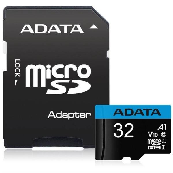 Karta ADATA MicroSDHC 32GB UHS-I Class 10,  A1 + SD adaptér,  Premier