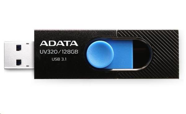 ADATA Flash Disk 128GB UV320,  USB 3.1 Dash Drive,  černá/ modrá