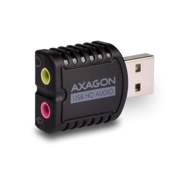 AXAGON ADA-17,  USB 2.0 - externá zvuková karta HQ MINI,  96 kHz/ 24-bit stereo,  vstup USB-A