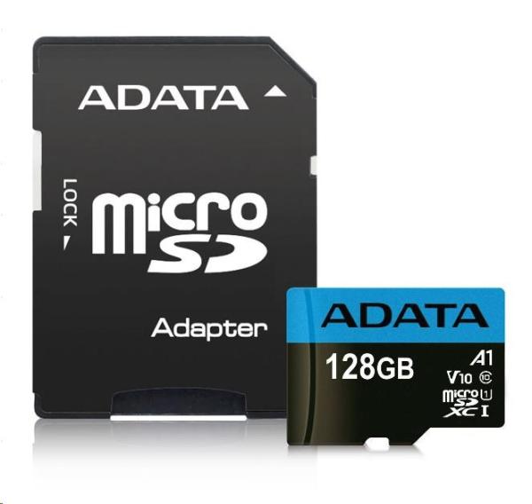 Karta ADATA MicroSDXC 128GB Premier UHS-I Class 10 + adaptér2