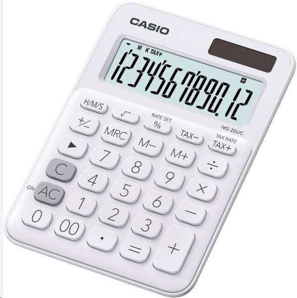 CASIO kalkulačka MS 20UC WE,  Stolní kalkulátor
