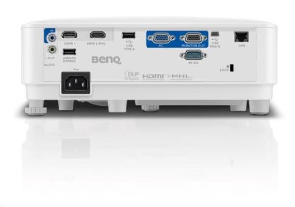 BENQ PRJ MH733 DLP; 1080p; 4000 ANSI lumen; 16, 000:1; 1.3X zoom,  HDMI,  LAN control (RJ45); USB Type A X; Speaker 10W x12