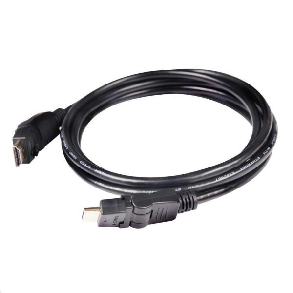 Kábel HDMI Club3D 2.0 4K60Hz UHD,  360 otočné konektory (M/ M),  2 m2