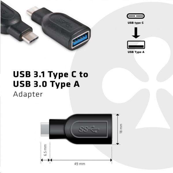 Club3D Redukcia USB 3.1 Type-C na USB 3.0 Typ A (M/ Ž)1