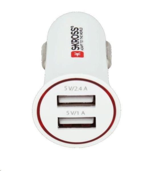 Nabíjací adaptér do auta SKROSS Dual USB,  2x USB,  max. 3400 mA