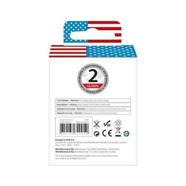 Cestovný adaptér SKROSS na použitie v USA, biely5