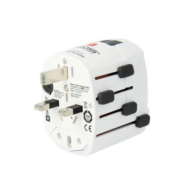 SKROSS cestovní adaptér PRO World, 6.3A max., uzemněný, vč. adaptéru pro ostatní vidlice, univerzální pro celý svět2