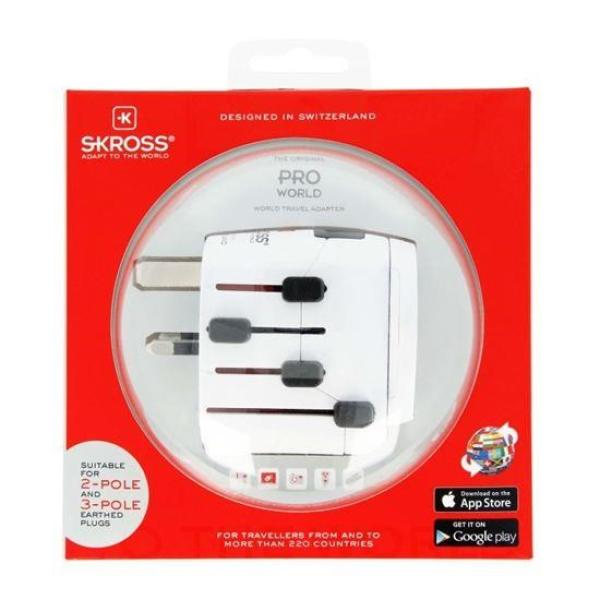 SKROSS cestovní adaptér PRO World, 6.3A max., uzemněný, vč. adaptéru pro ostatní vidlice, univerzální pro celý svět7