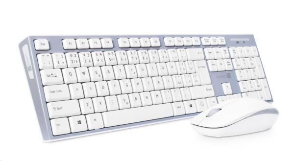 CONNECT IT Combo bezdrátová šedá klávesnice + myš,  CZ + SK layout