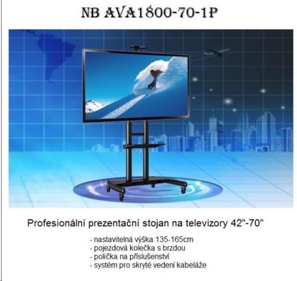 Televizní stojan nejvyšší kvality a moderního designu,  na Tv 42" až 70" -  držák2