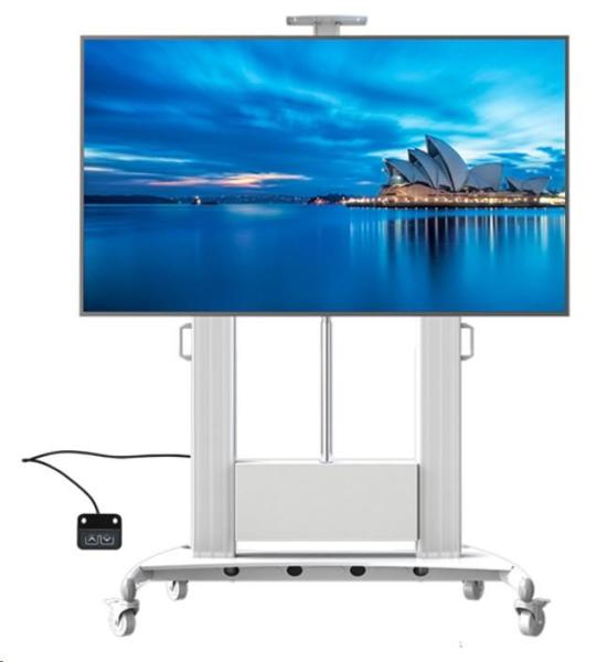 Profesionální televizní stojan s motorizovaným posunem výšky obrazovky,  na Tv 55-100",  Fiber Mounts TW100