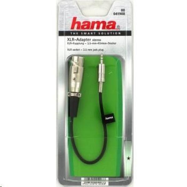 Hama audio adaptér XLR zásuvka - jack vidlica 3,5 mm stereo1