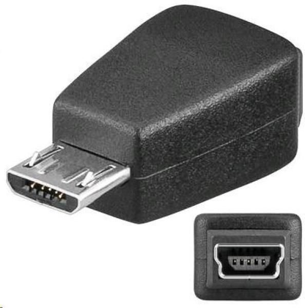PREMIUMCORD Redukcia USB 2.0 Mini B - Micro B (F 5pin/ M)