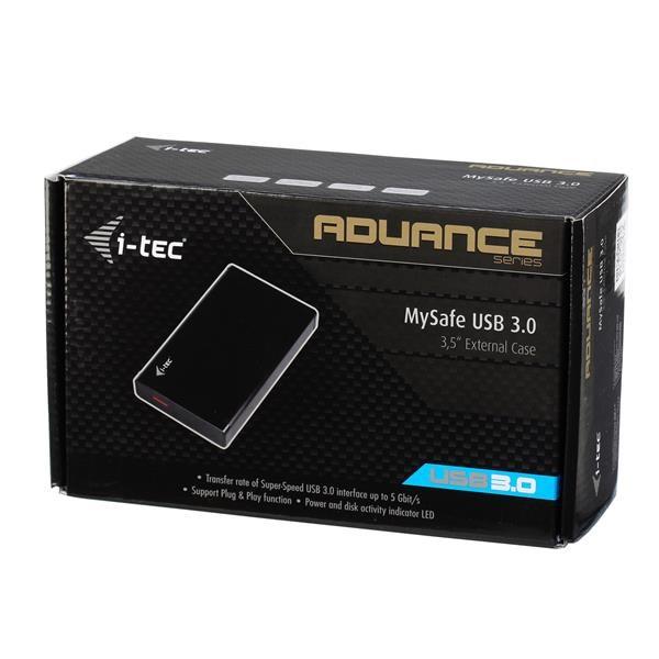 iTec MYSAFE35U401 externý 3, 5" rám pre SATA I, II, III HHD disk hliníkový dizajn pre optimálny odvod tepla3