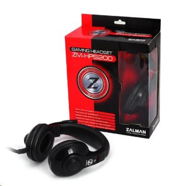 Zalman headset ZM-HPS200  herní  náhlavní  drátový  40mm měniče  2x 3, 5mm jack1