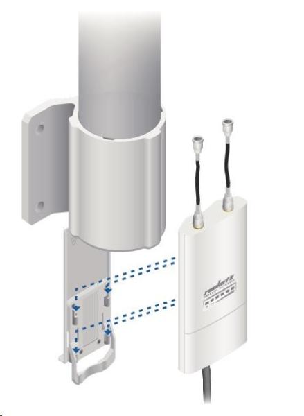 UBNT airMAX všesmerová anténa AMO-2G13 [všesmerová anténa MIMO,  2.4GHz,  13dBi,  raketová súprava]4