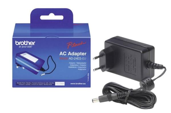 Sieťový adaptér BROTHER pre PT - typ AD24ESEU (7-9.5V 1.6AMP) - pre všetky manuálne P-TOUCH /  nástupca aj pre AD18ESEU 