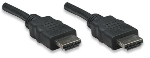 MANHATTAN Vysokorýchlostný kábel HDMI 3D,  samec - samec,  tienený,  čierny,  20 m (22.5m)2