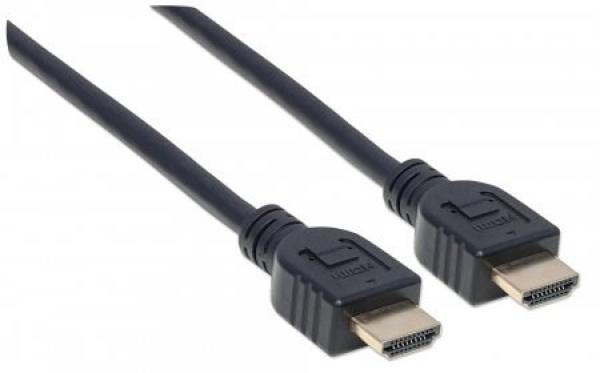 MANHATTAN Nástenný vysokorýchlostný kábel CL3 HDMI s Ethernetom,  HEC,  ARC,  3D,  4K,  tienený,  5 m,  čierny1