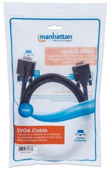 MANHATTAN Kábel SVGA na monitor,  HD15 Male /  HD15 Male,  1.8 m,  čierna4