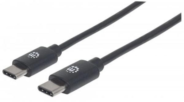 MANHATTAN Hi-Speed USB-C kábel,  Type-C Male to Type-C Male,  2 m,  čierny