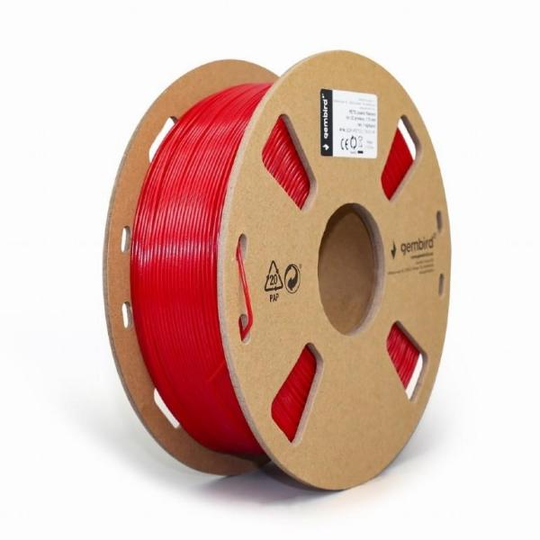 GEMBIRD Tlačová struna (filament) PETG,  1, 75 mm,  1 kg,  červená