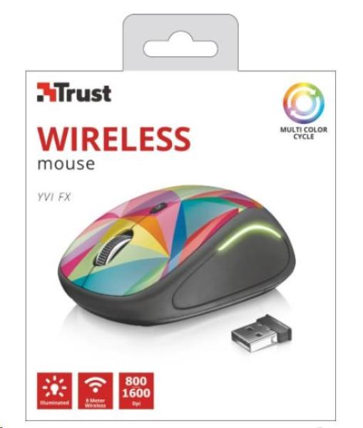 TRUST Yvi Wireless Mouse USB,  geometria3