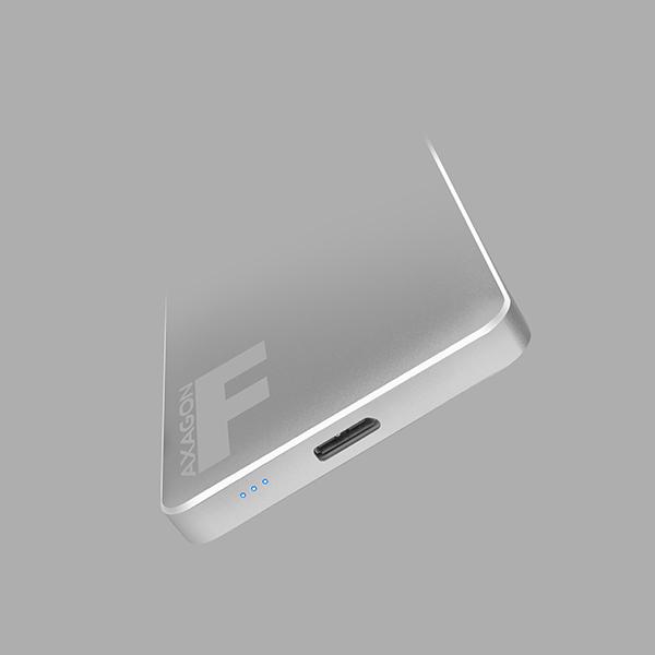 AXAGON EE25-F6G,  USB3.0 - SATA 6G 2.5" vonkajší box FULLMETAL,  titánovo šedý10