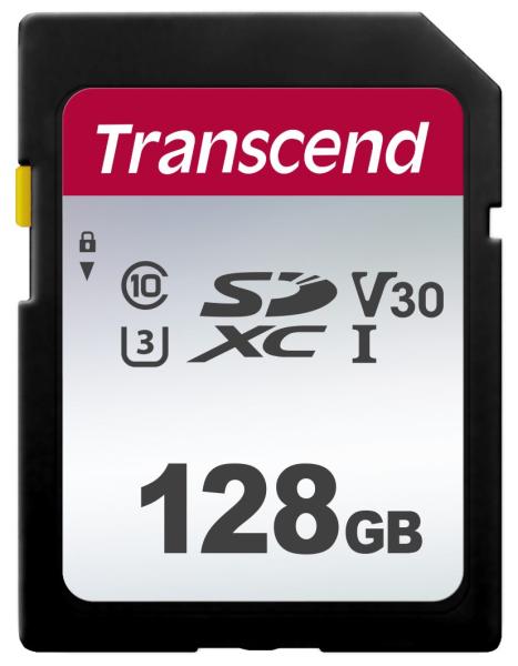 Karta TRANSCEND SDXC 128GB 300S,  UHS-I U3 V30 (R:100W:25 MB/ s)