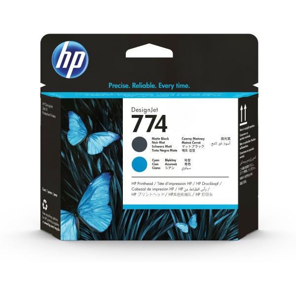 HP 774 Matte Black Cyan Printhead