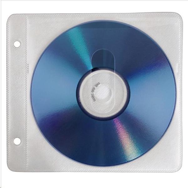 Krúžkové puzdrá na CD/DVD značky Hama, 50 ks./balenie, biela1