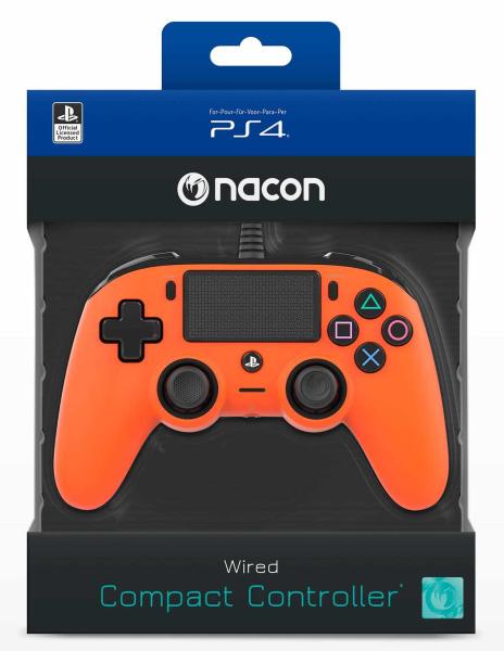 Nacon Wired Compact Controller - ovladač pro PlayStation 4 - oranžový0